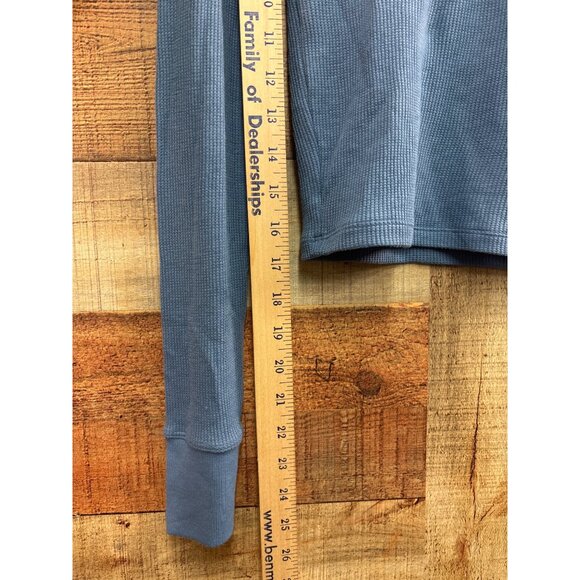 American Eagle Womens Mock Neck Long Sleeve Ribbed Top S Blue Polyester Viscose - Picture 2 of 6